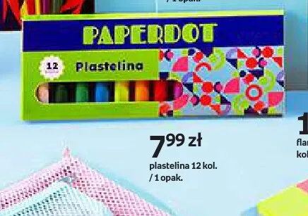 Plastelina 12 kolorów Paperdot promocja w Empik