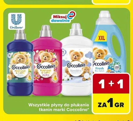Płyn do płukania Coccolino Perfume & Care Passion Flower & Bergamot promocja w Carrefour Market