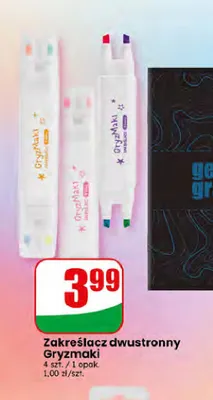 Zakreślacz dwustronny Gryzmaki promocja w Dino