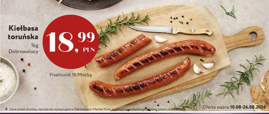 Kiełbasa toruńska Dobrowolscy promocja w Market Point