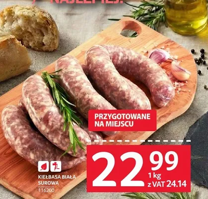 Kiełbasa biała surowa promocja w Selgros