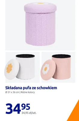 Składana pufa ze schowkiem promocja w Action