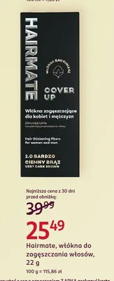 Włókna do zagęszczania włosów Hairmate Cover Up promocja w Rossmann