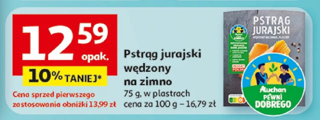 Pstrąg jurajski wędzony na zimno promocja w Auchan