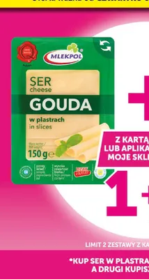 Ser Gouda w plastrach Mlekpol promocja w Groszek