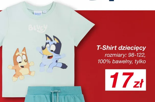 T-shirt dziecięcy Bluey promocja w KiK