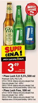 Piwo Lech 5,0-5,5%, 500 ml promocja w Twój Market