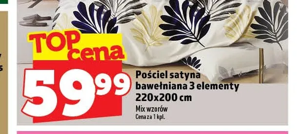 Pościel satyna bawełniana 3 elementy 220x200 cm promocja w TOPAZ
