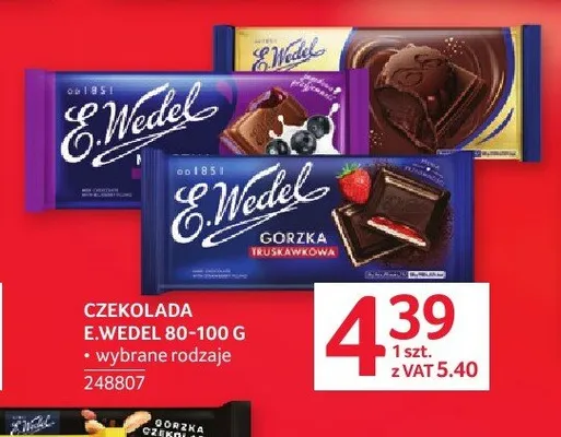 Czekolada E.Wedel promocja w Selgros