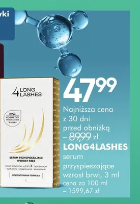 Serum przyspieszające wzrost brwi Long4Lashes promocja w Super-Pharm