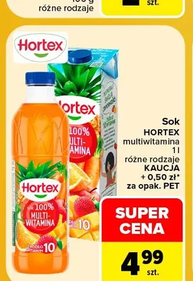 Sok Hortex multiwitamina promocja w Carrefour Market