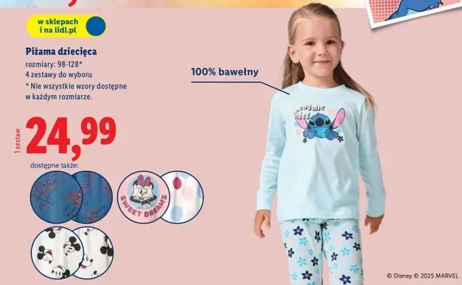Piżama dziecięca promocja w Lidl