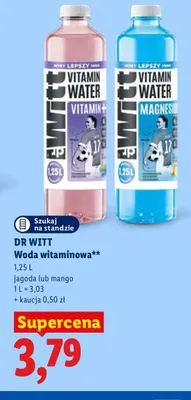 Woda witaminowa jagoda Dr Witt promocja w Lidl