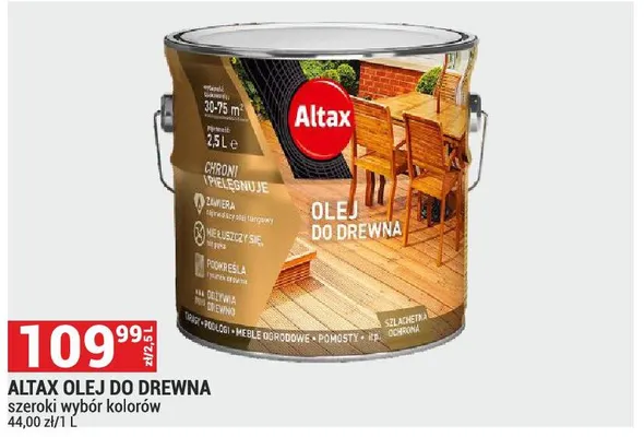 Olej do drewna promocja w Merkury Market