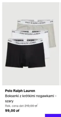 Bokserki z krótkimi nogawkami szary 3-pak Polo Ralph Lauren promocja w Lounge by Zalando