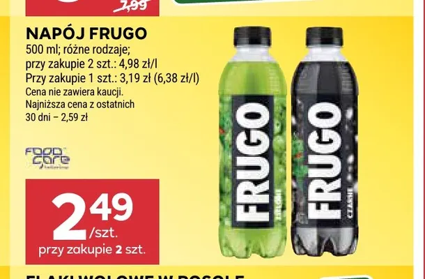 Napój Frugo czarne promocja w Stokrotka