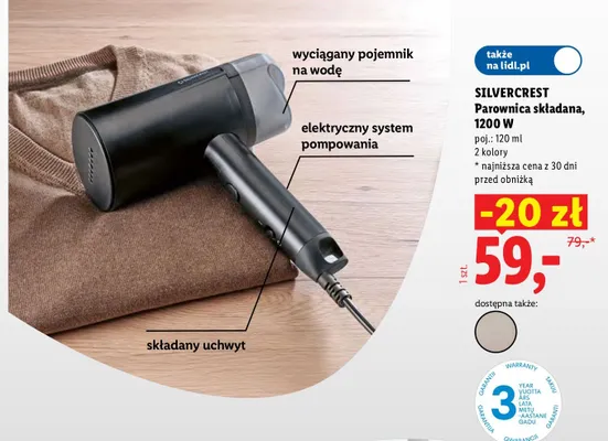 Parownica składana Silvercrest promocja w Lidl