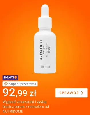 Serum do twarzy z retinolem Nutridome promocja w Allegro