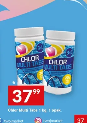 Tabletki chlorowe do basenu Chlor Multi Tabs promocja w Twój Market
