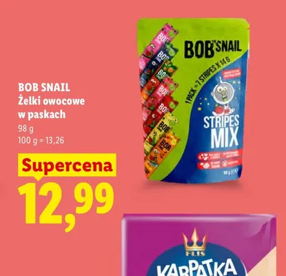 Żelki owocowe w paskach Bob Snail promocja w Lidl