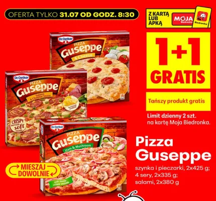 Pizza Guseppe 4 sery Dr. Oetker promocja w Biedronka