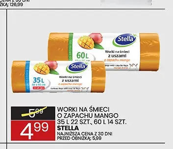 Worki na śmieci o zapachu mango 35 l Stella promocja w Wafelek