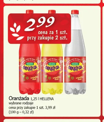 Oranżada czerwona Hellena promocja w CEZAR Delikatesy