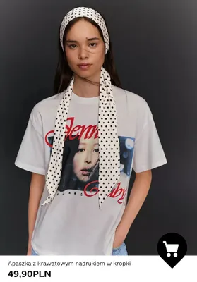 Apaszka z krawatowym nadrukiem w kropki promocja w Bershka