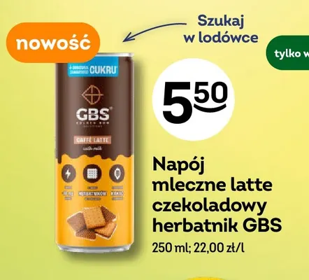 Napój mleczne latte czekoladowy herbatnik GBS promocja w Żabka