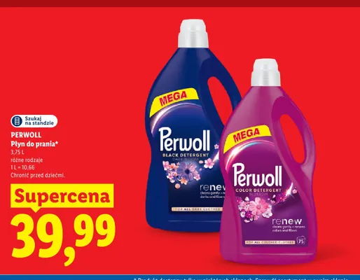Płyn do prania Perwoll Renew Black Dark Bloom promocja w Lidl