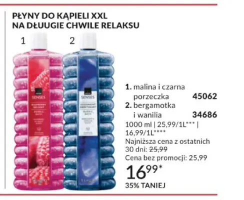Płyn do kąpieli Avon Senses malina i czarna porzeczka promocja w AVON