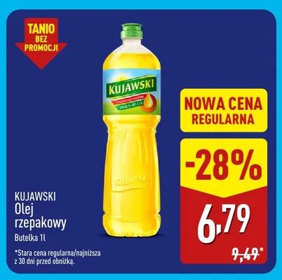 Olej rzepakowy Kujawski promocja w Aldi