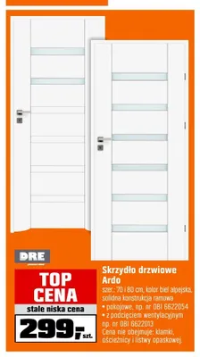 Skrzydło drzwiowe Ardo szer. 70 i 80cm kolor biel alpejska promocja w OBI