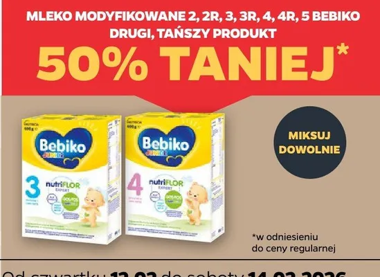 Mleko modyfikowane 2, 2R, 3, 3R, 4, 4R DRUGIE -50% promocja w Netto