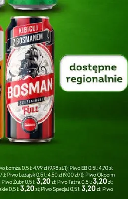 Piwo Bosman Full promocja w Żabka