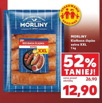 Kiełbasa śląska extra XXL Morliny promocja w Kaufland