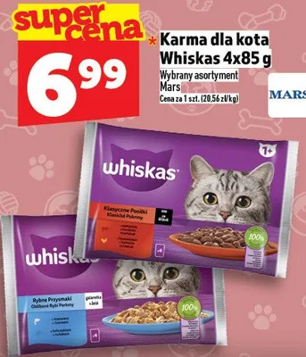 Karma dla kota Whiskas promocja w TOPAZ