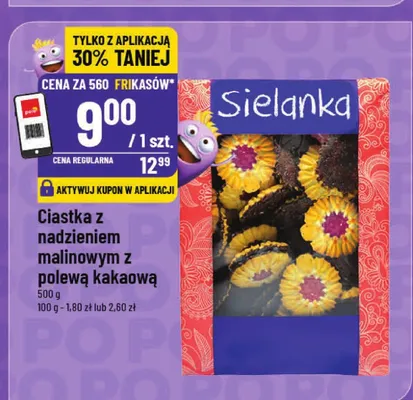 Ciastka z nadzieniem malinowym z polewą kakaową promocja w POLOmarket