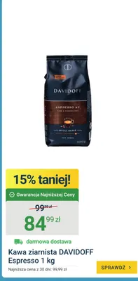 Kawa ziarnista Davidoff Espresso 57 Dark & Chocolatey 100% Arabica promocja w ERLI