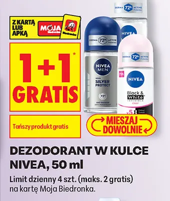 Dezodorant w kulce Nivea Men Silver Protect promocja w Biedronka