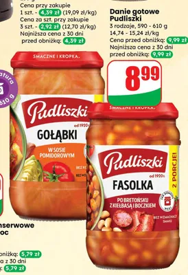 Danie gotowe fasolka po bretońsku z kiełbasą i boczkiem promocja w Dino