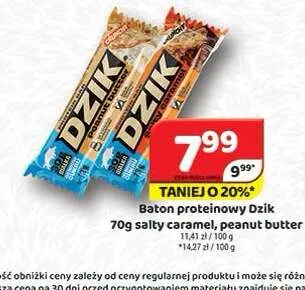 Baton proteinowy Dzik crunchy salty caramel promocja w Delfin