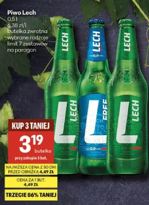 Piwo Lech promocja w Delikatesy Centrum
