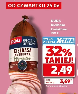 Kiełbasa kminkowa Duda promocja w Kaufland