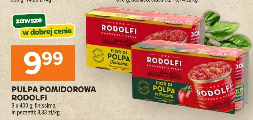 Pulpa pomidorowa finissima Rodolfi Fior di Polpa promocja w Stokrotka