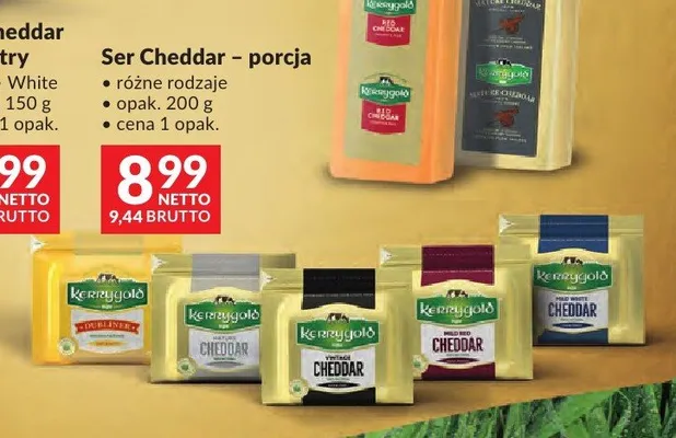 Ser Cheddar Mild White porcja Kerrygold promocja w Makro