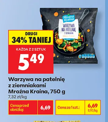 Warzywa na patelnię z ziemniakami Mroźna Kraina promocja w Biedronka