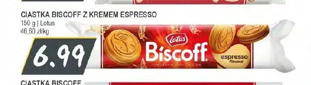 Ciastka Biscoff z kremem espresso Lotus promocja w Słoneczko