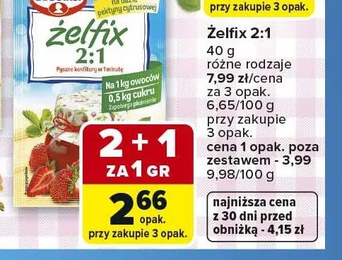 Żelfix 2:1 Dr.Oetker promocja w Carrefour