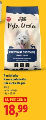 Karma Pan Mięsko półmiękka lub sucha dla psa różne rodzaje promocja w Lidl